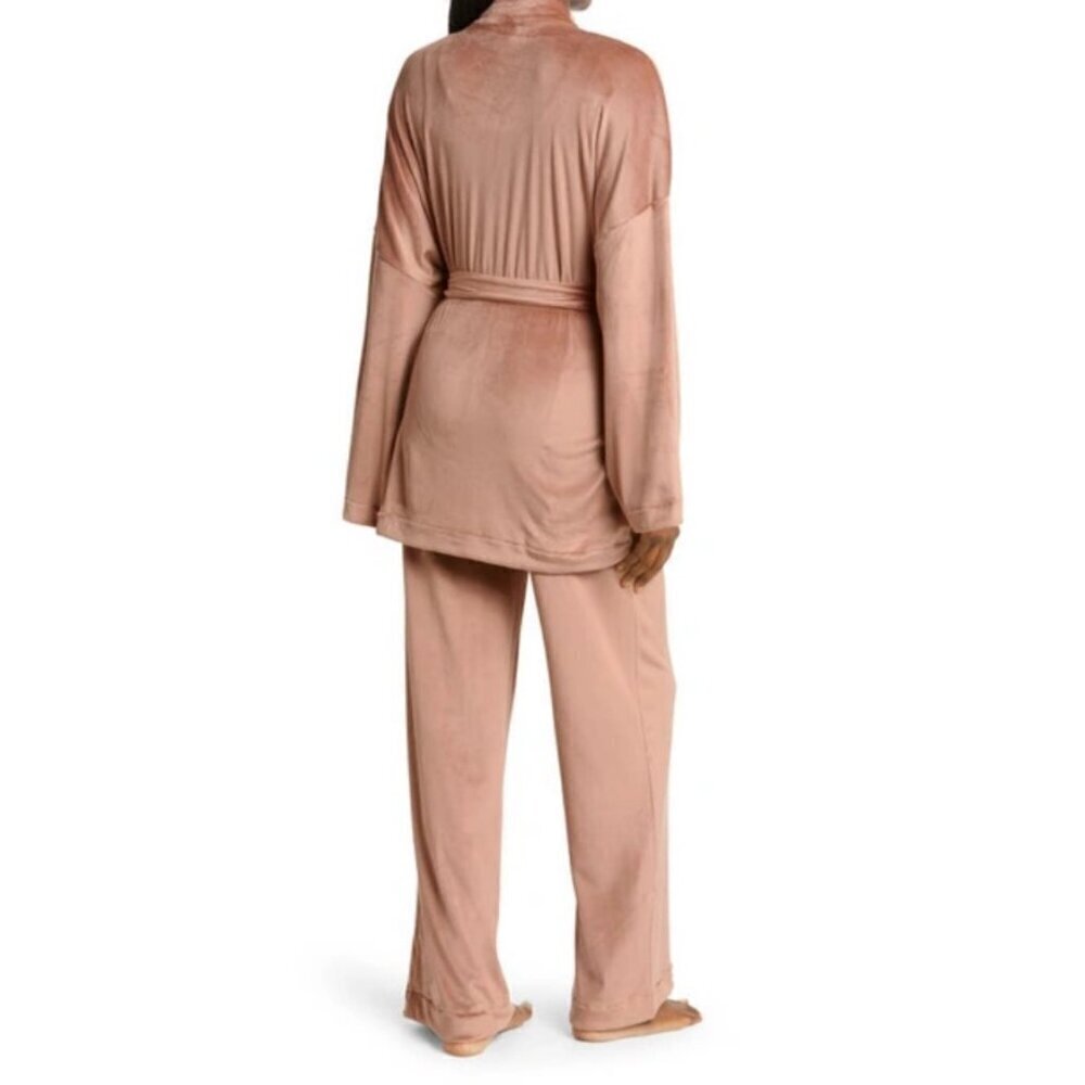 💕SKIMS💕 Velour Fleece Wrap Sleep Set (Robe + Pajama Set) ~ Sienna Medium NWOT - Picture 6 of 16